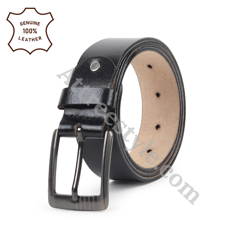 Mens Black Leather Belt